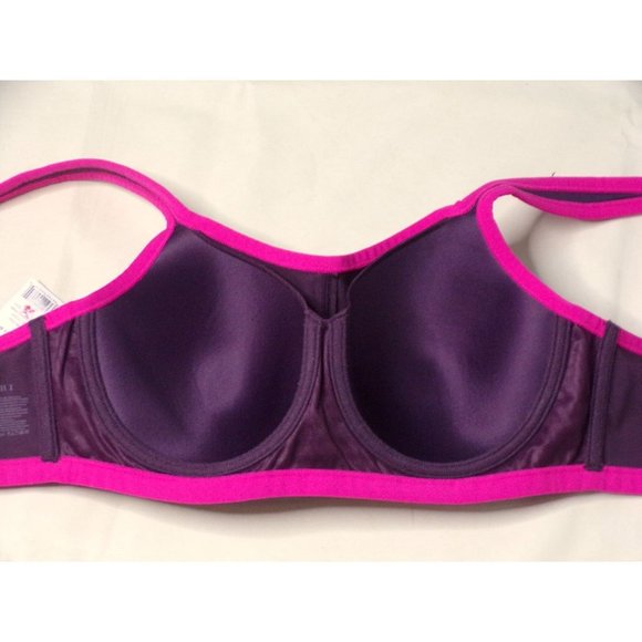 NATORI Power Yogi Sports Bra Convertible Underwire Purple 32D #731050 NEW $72 - Picture 7 of 8